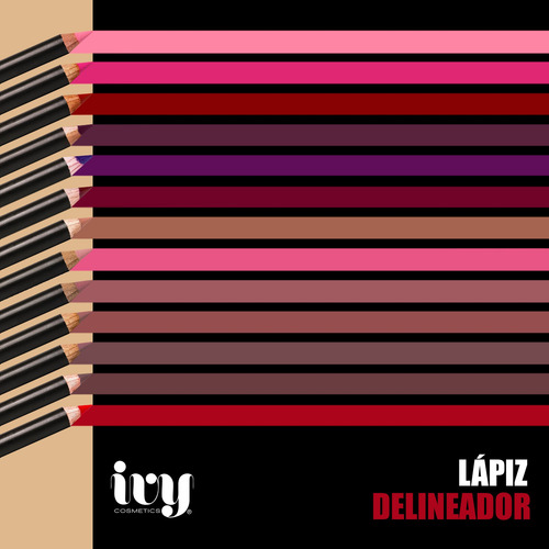 Lapiz Delineador De Labios Mate Larga Duracion Ivy Cherry