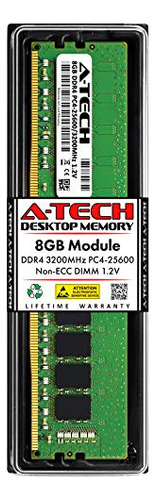 A-tech 8 Gb Ddr4 3200 Mhz Udimm Pc4-25600 (pc4-3200aa) Cl22