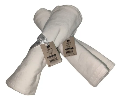 Individual Tusor Packx2 100%algodon 30x45 Blanco Paris