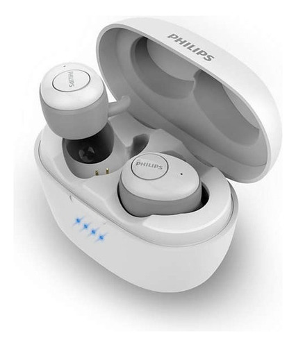 Audífonos Philips Modelo In Ear Tat3215 Color Blanco Conectividad Bluetooth Y Resistente A Salpicaduras