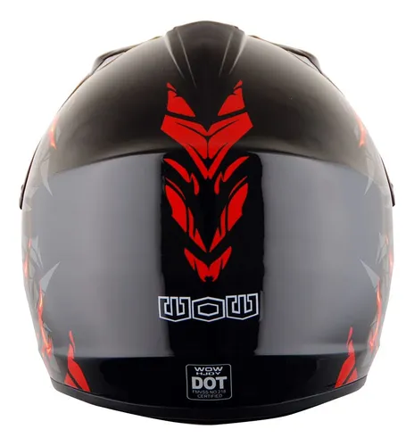 Casco Wow Para Niños, Motocross, Bmx, Atv, Dragón, Rojo, Tal