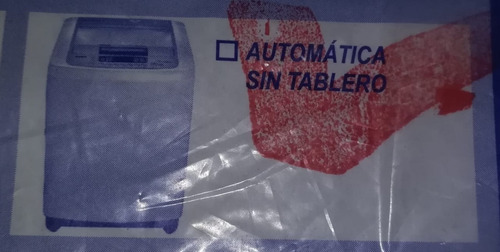 Imagen 2 de 2 de Funda Para Lavadora Automática Sin Tablero
