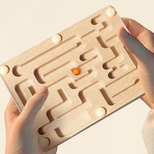 Juego De Mesa De Laberinto De Madera, Laberinto De Bolas