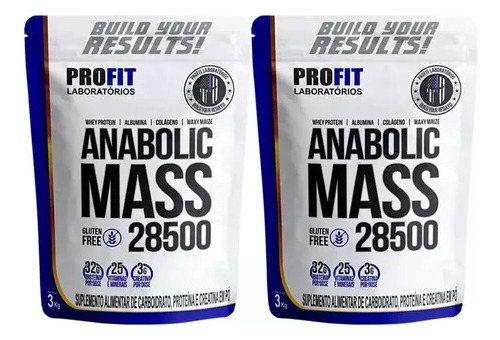 2x Hipercalórico Anabolic Mass 28500 3kg