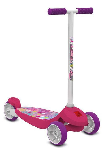 Patinete Infantil Skatenet Kid Flower Pink Bandeirante 1503