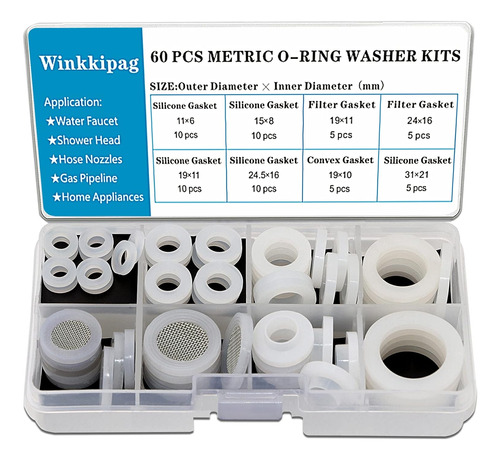 Kit Surtido De 60 Juntas De Silicona Manguera De Agua, ...