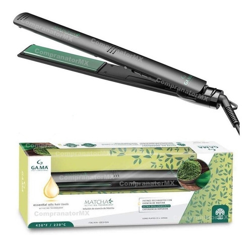 Alaciadora Cabello Profesional Matcha Cerámica Gama Elegance Color Negro