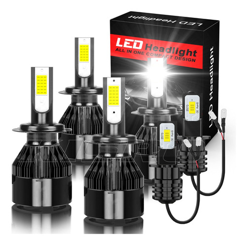 Para Seat Cordoba 2009 Kit De Focos Led H7 H3 4x