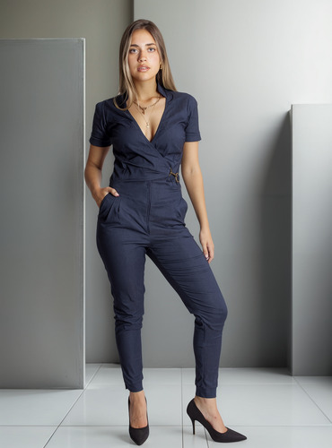 Mono Enterito Vamas Juliana Estilo Comodidad Versatilidad Azul Jean S