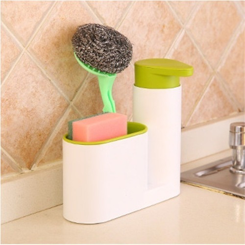 Organizador De Baño / Cocina Dispensador Jabon Porta Esponja