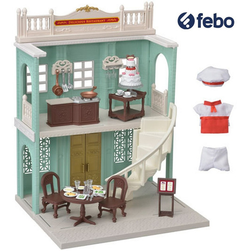 Sylvanian Families Restaurante Set Juguete + Accesorios Febo
