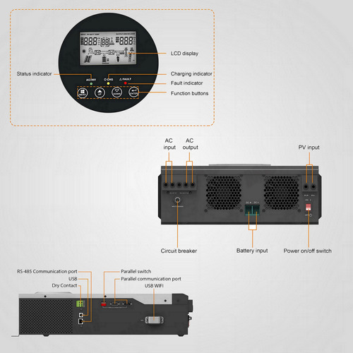Kit Solar Hibrido Sin Baterias Sin Mantenimiento On Grid Hf