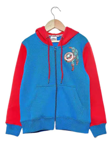 Campera Avengers Capucha Frisa Niños Marvel Oficial 80285 Mg