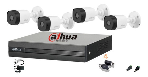 Imagen 2 de 3 de Kit Dvr Dahua 4ch 4 Camaras Kit/ Xvr1b04-i/4-b1a21n-0360b