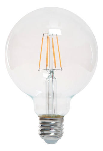 Lampara Globo Filamento Led Vintage E27 6w Clara Color De La Luz Blanco Cálido Blanco Cálido