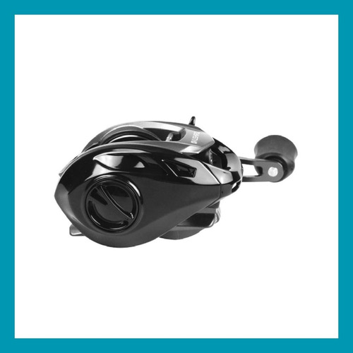 Reel baitcasting pesca carretes huevito 4 rulemanes color negro lado de la manija izquierdo Kushiro