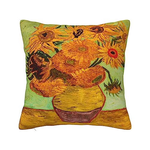 Fundas De Almohada De Girasol Jarrón De Van Gogh 18 X ...