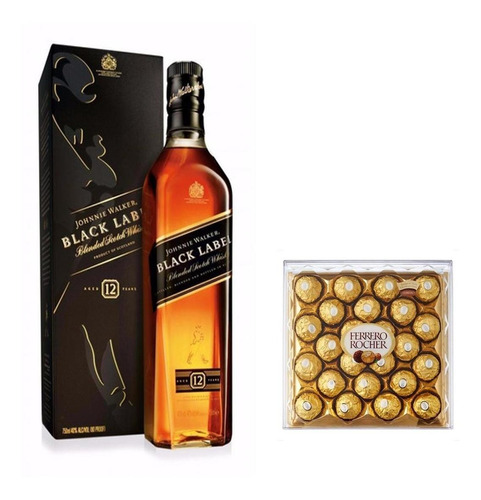 Whisky Johnnie Walker Black X750cc + Ferrero Rocher X24