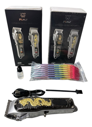 Cortadora De Pelo Eléctrica Time Crt-110001 Profesional Plateado