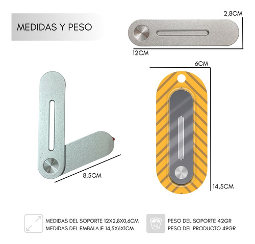 4 Soporte Celular Aluminio Magnético Laptop Notebook Tablet