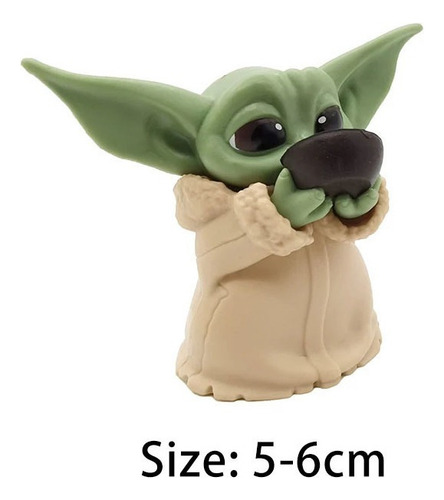 Baby Yoda Grogu Figuras De Acción Juguetes Mandaloriano 5 Un