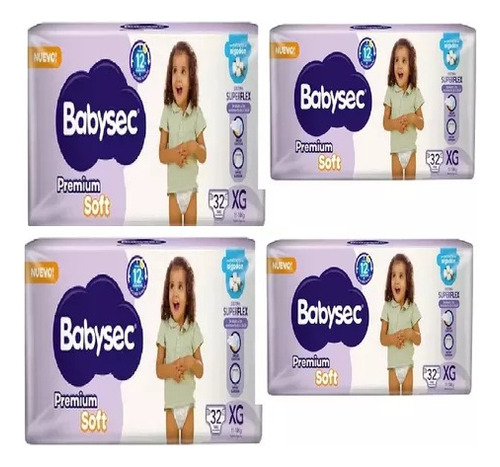 4 Pak Hiperpacks Pañales Babysec Premium En Todos Los Talles