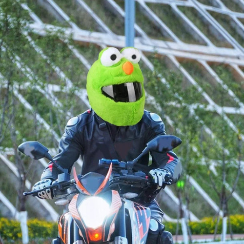 Funda Casco Moto, Cubre Casco Peluche Elmo Verde Verde Oscuro Elmo Universal