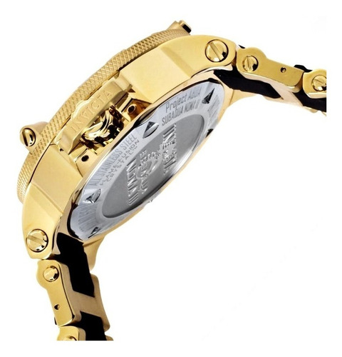 Relógio Masculino Original Dourado Esportivo Grande Nf