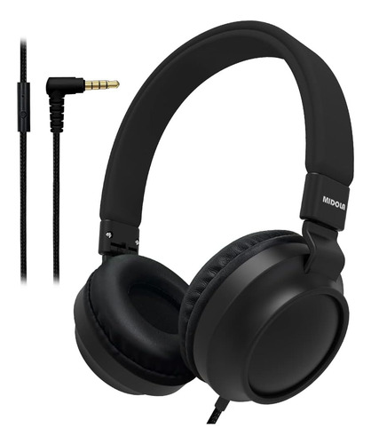 Auriculares Midola, 3.5mm/negro/plegable