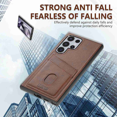 Funda De Piel Sintética Con Ranura Para Tarjetas Para Samsung Galaxy S20 S21 S22 S23 S24 S25 Plus Ultra S20fe S21fe S23fe S24fe S25edge