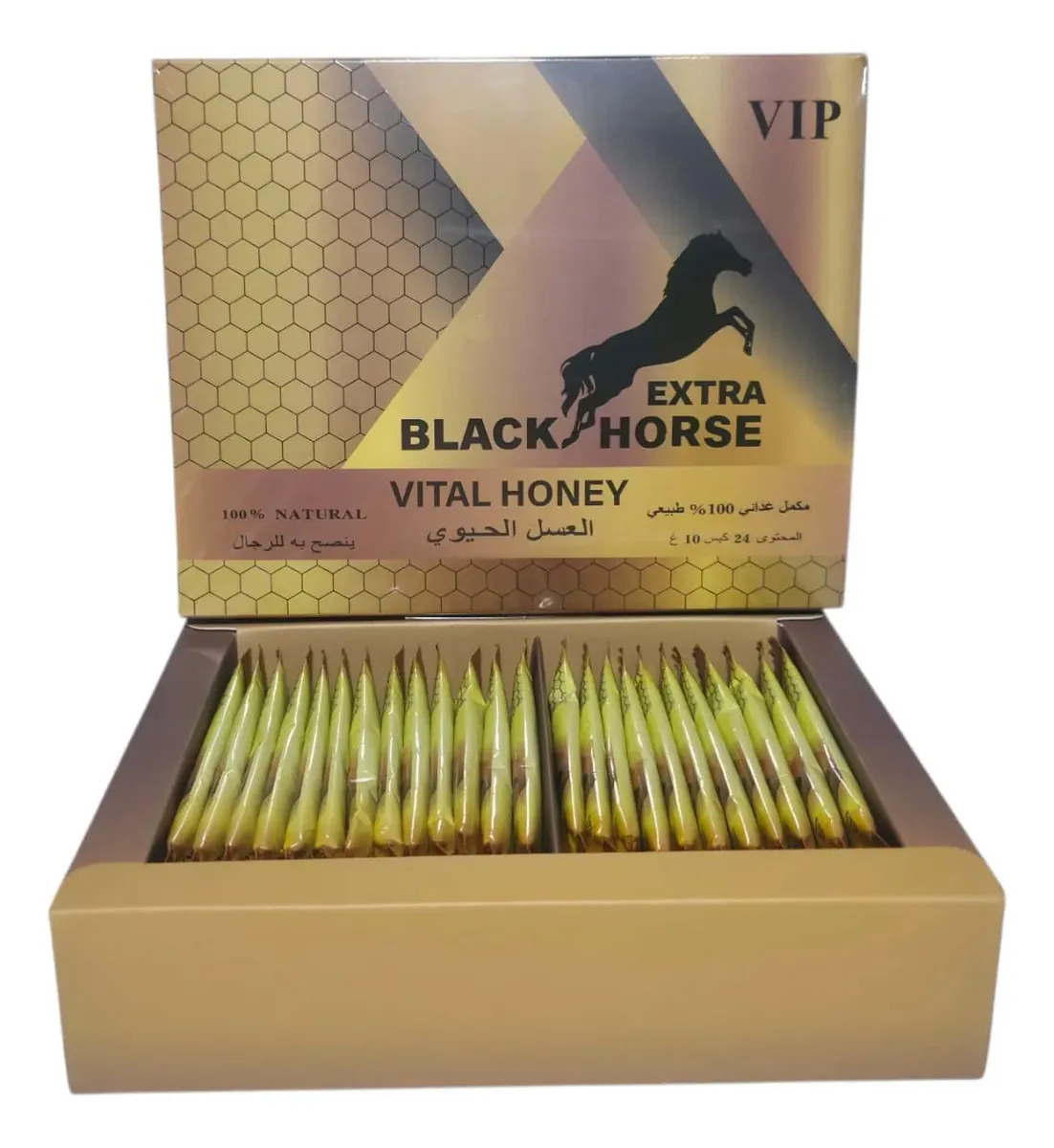 Miel Extra Black Horse Vip 24 Sobres De 10g