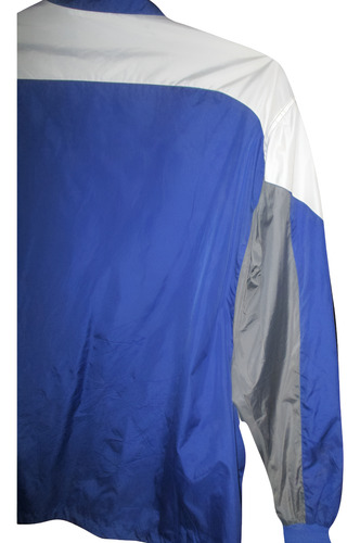 Chamarra Azul/gris Ligera Rompevientos Hombre Talla 2x N F L