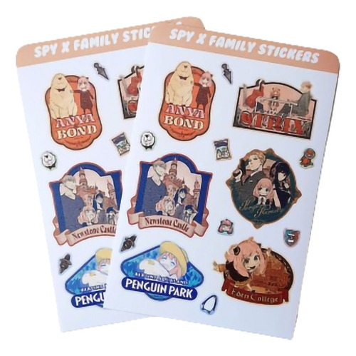 Plancha De Stickers Spy X Family Troquelados Anime Anya Bo