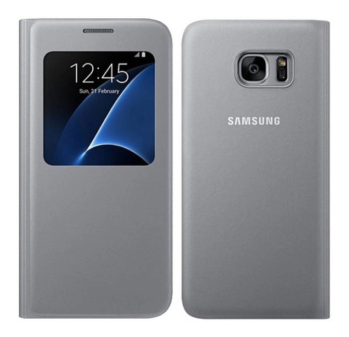 Case Samsung S-view Flip Cover Para Galaxy S7 Normal Slv