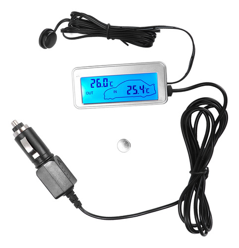 Medidor De Temperatura Digital Para Coche Con Pantalla Lcd D