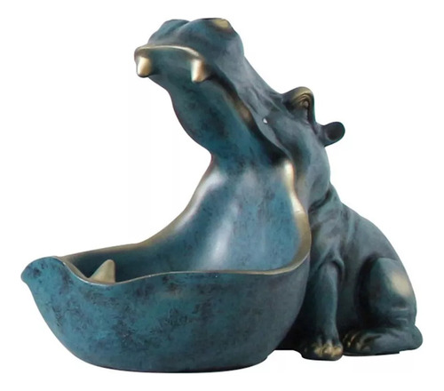 Figura De Escultura De Hipopótamo De Resina Ke