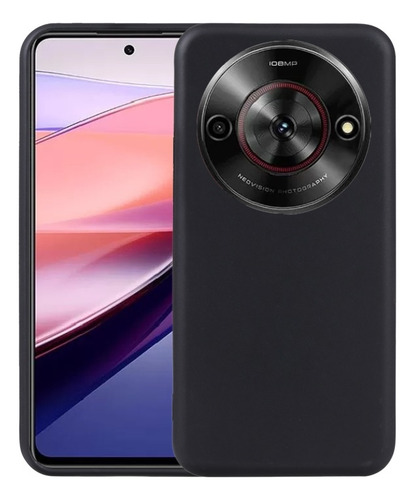 Funda Negra De Lujo Antirrayas Para Zte Nubia/blade/axon
