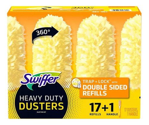 Swiffer Duster Heavy Duty Starter Kit, Mango + Repuestos