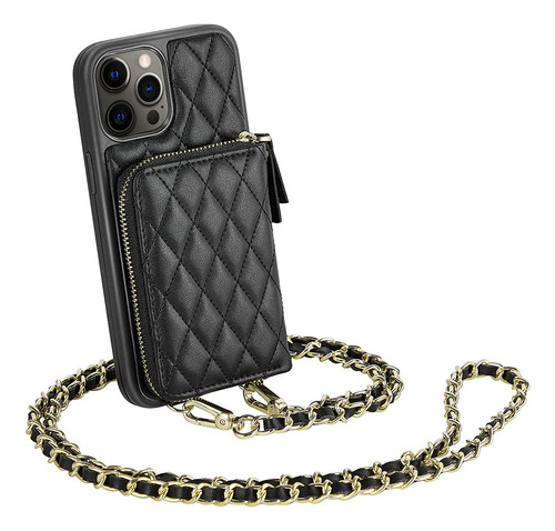 Lameeku Funda Tipo Cartera Para iPhone 13 Pro Cuero Correa