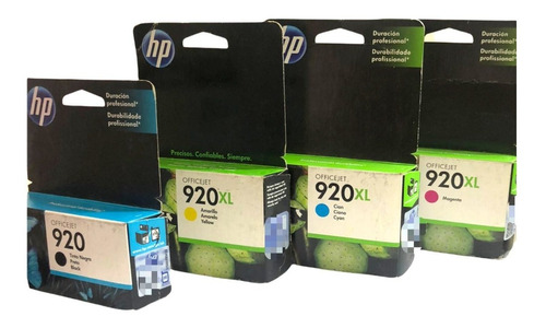 Pack Kit 4  Cartucho Hp 920 Bk Y 920xl Colores 