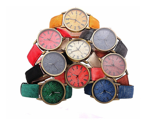 Mayoreo Lote 12 Reloj Hombre Mujer Análogo 9 Colores 