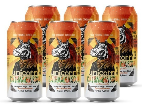 Cerveja Unicorn Catharina Sour Bergamota Caixa C/ 6 Latas 47