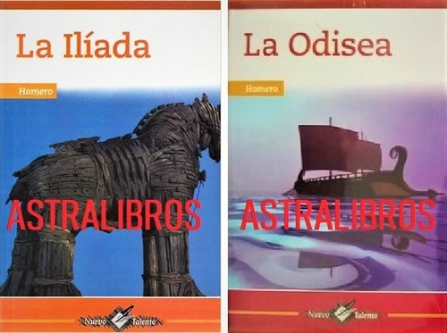 La Iliada Y La Odisea Homero Paquete 2 Libros Envio Gratis