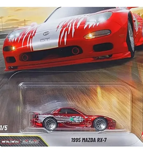 Hot Wheels Fast And Furious Mazda Rx-7 25º aniversário vermelho