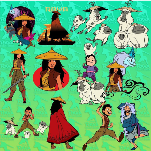 Kit Digital Raya El Ultimo Dragon Clipart Png
