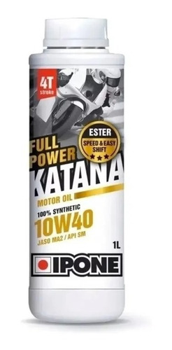 Aceite Moto 10w40 Ipone 4t Sintetico Full Power Katana Avant