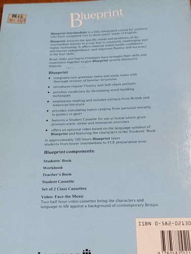 Blueprint Intermediate - Workbook With - Longman