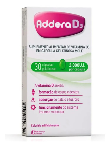 Addera D3 2000ui 30 Capsulas