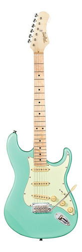 Guitarra Tagima T635 Classic Strato Surf Green Escala Clara Cor Verde Orientação da mão Destro