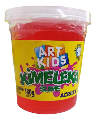 Slime Kimeleka Art Kids 180g Vermelho - Acrilex